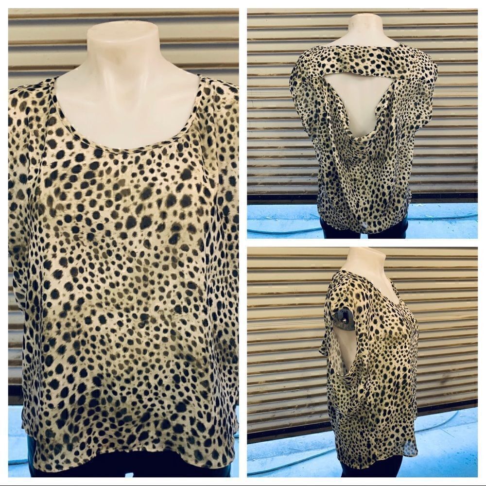 🛍️Jennifer Lopez animal print top with cut out